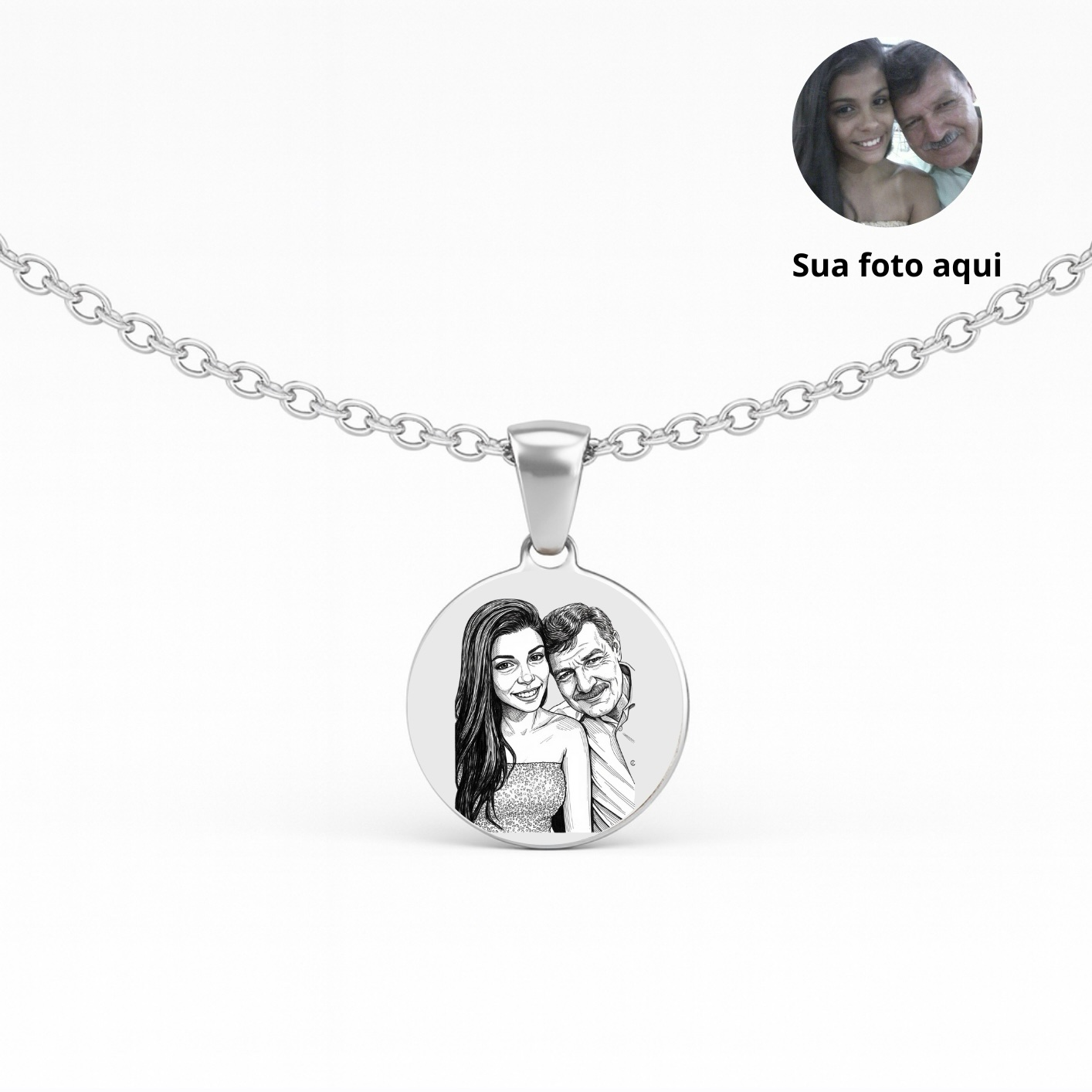 Colar medalha personalizada
