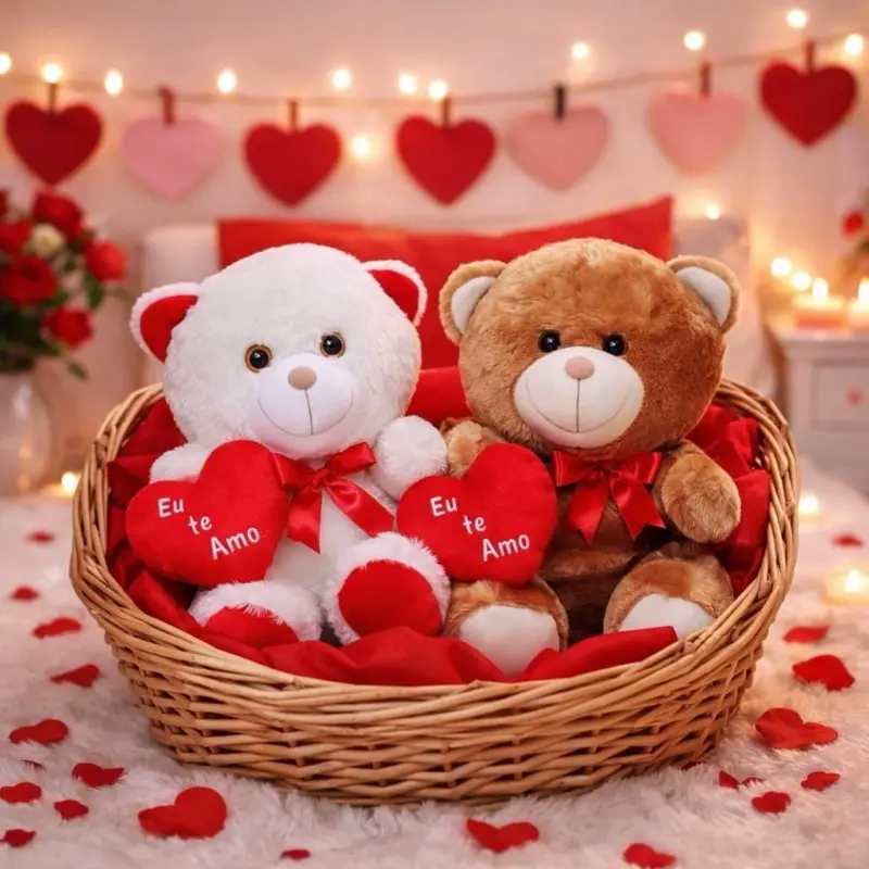 Urso Eu Te Amo Baunilha e Caramelo Dia Dos Namodos
