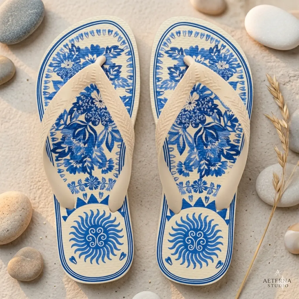 Mar & Sol Chinelo Feminino Coleção Verão 2026 Estampa Premium Conforto Absoluto Antiderrapante Borracha Microporosa PVC Flexível
